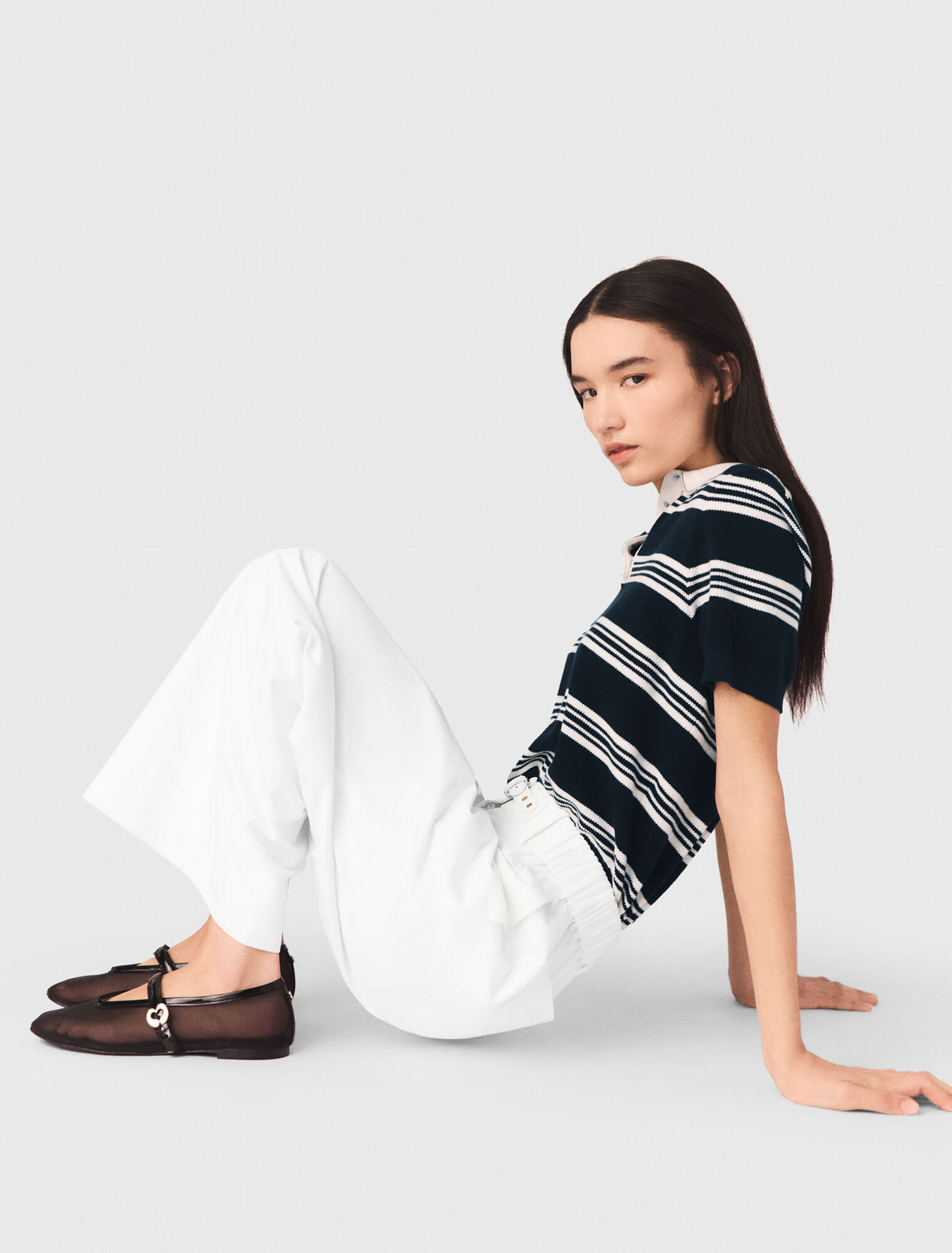 Pantalon large en coton