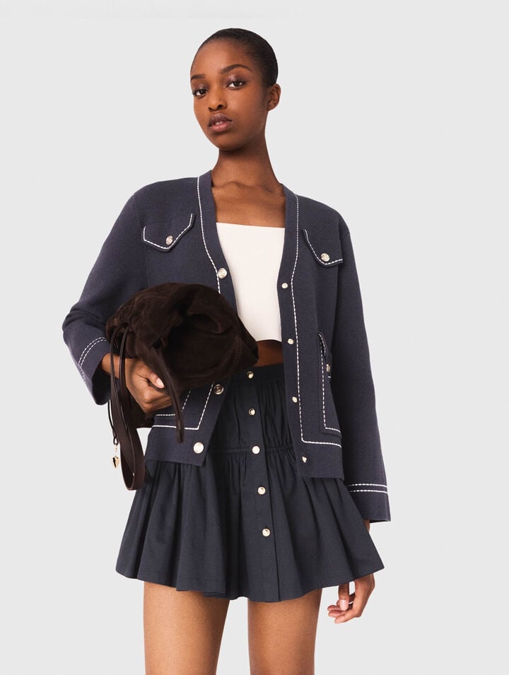 Sac M tote en cuir suède