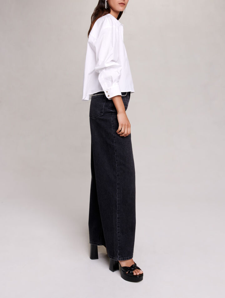 Short cotton shirt