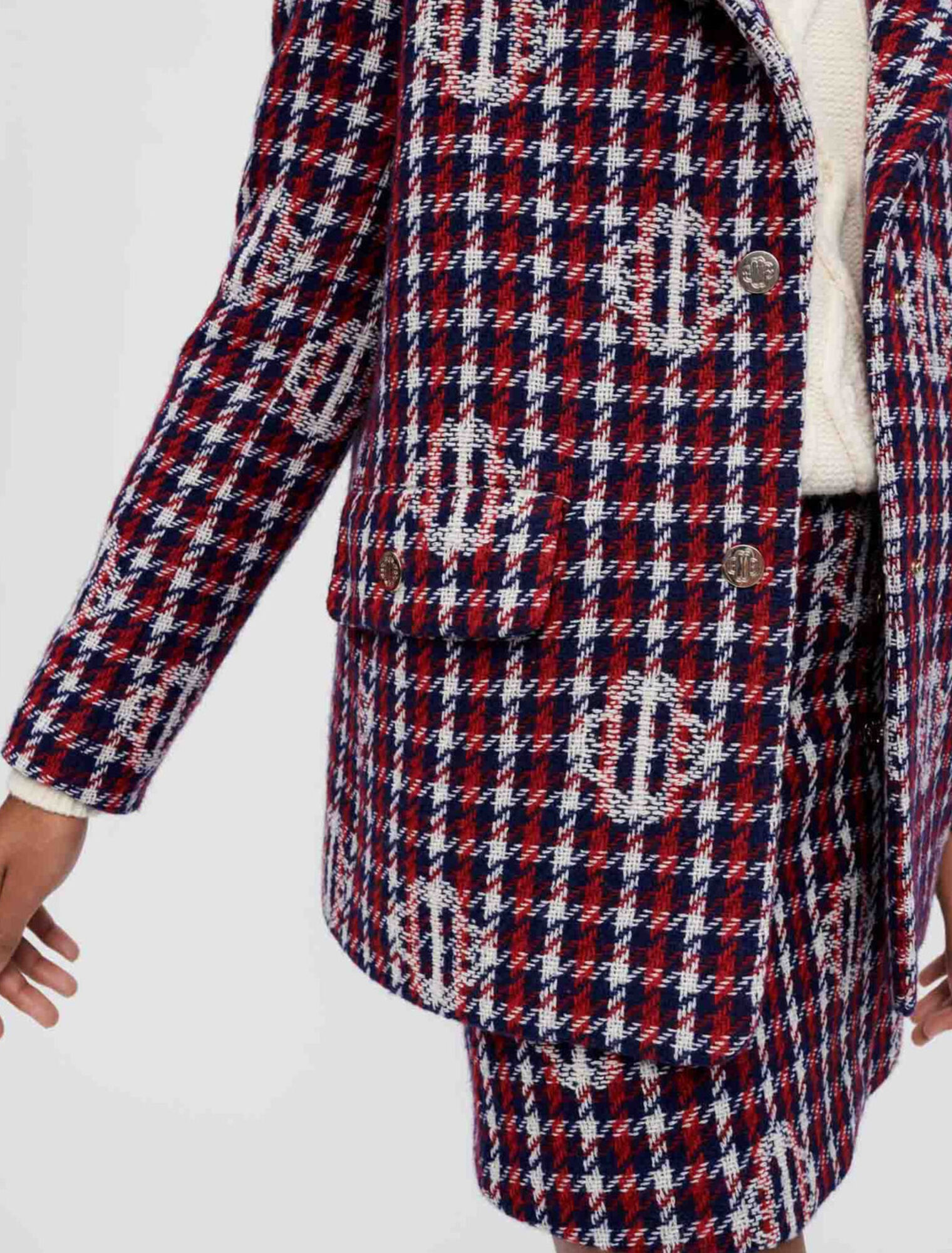 Veste jacquard Clover à carreaux