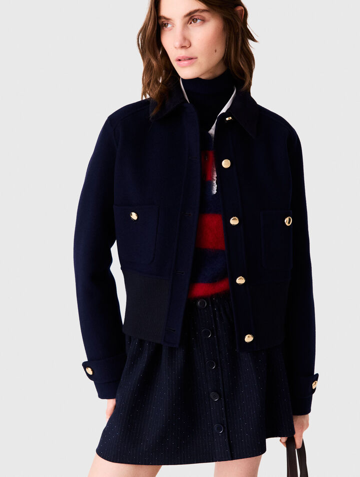 Blouson court en double face