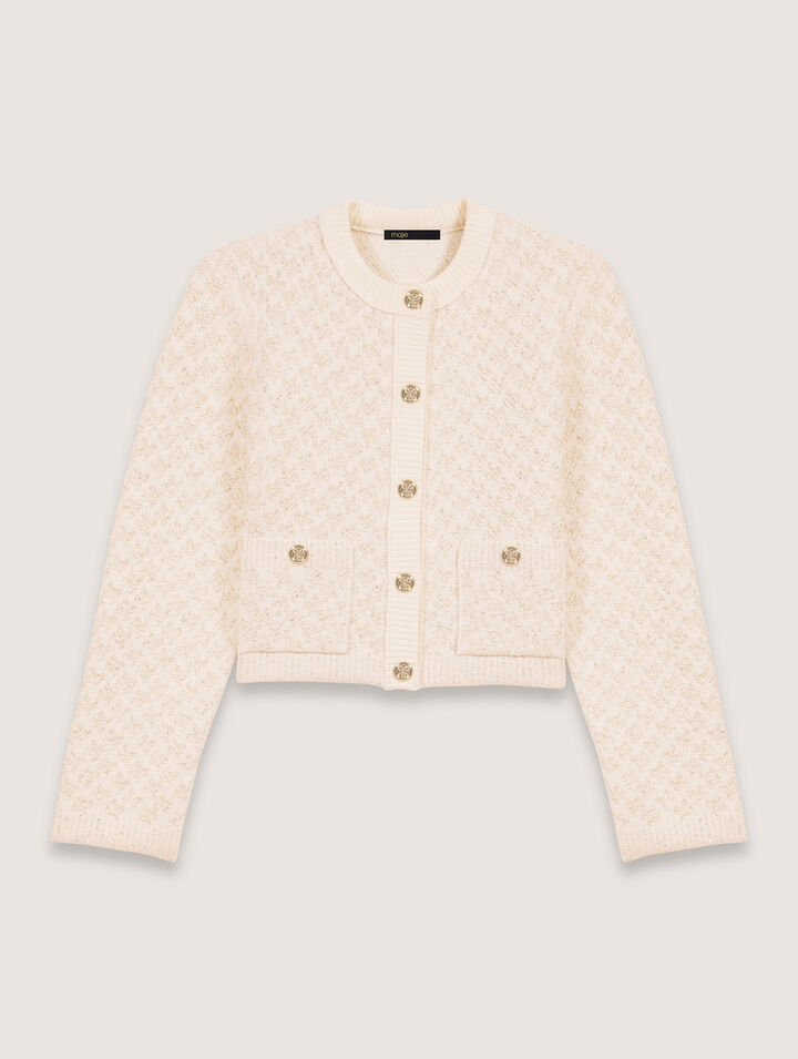 Cardigan court effet tweed