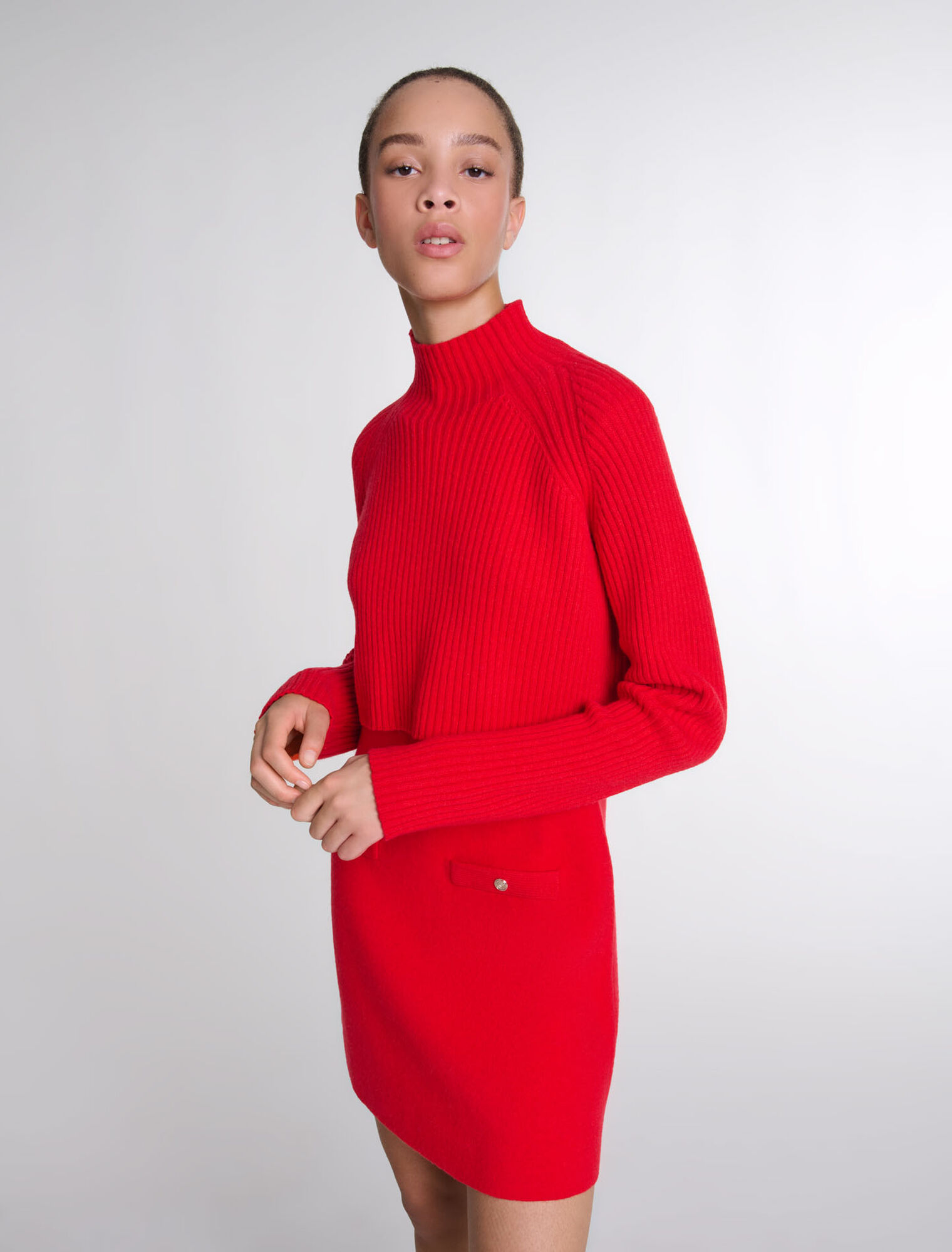 Robe courte 2-en-1 en maille