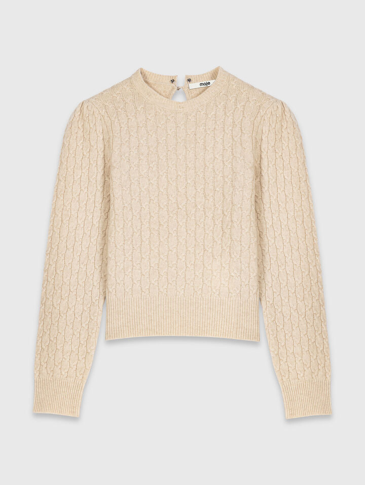 Pull avec col amovible en popeline