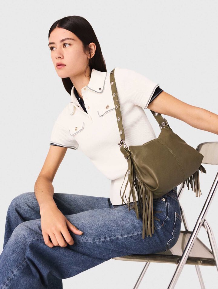 Plain leather mini Miss M bag