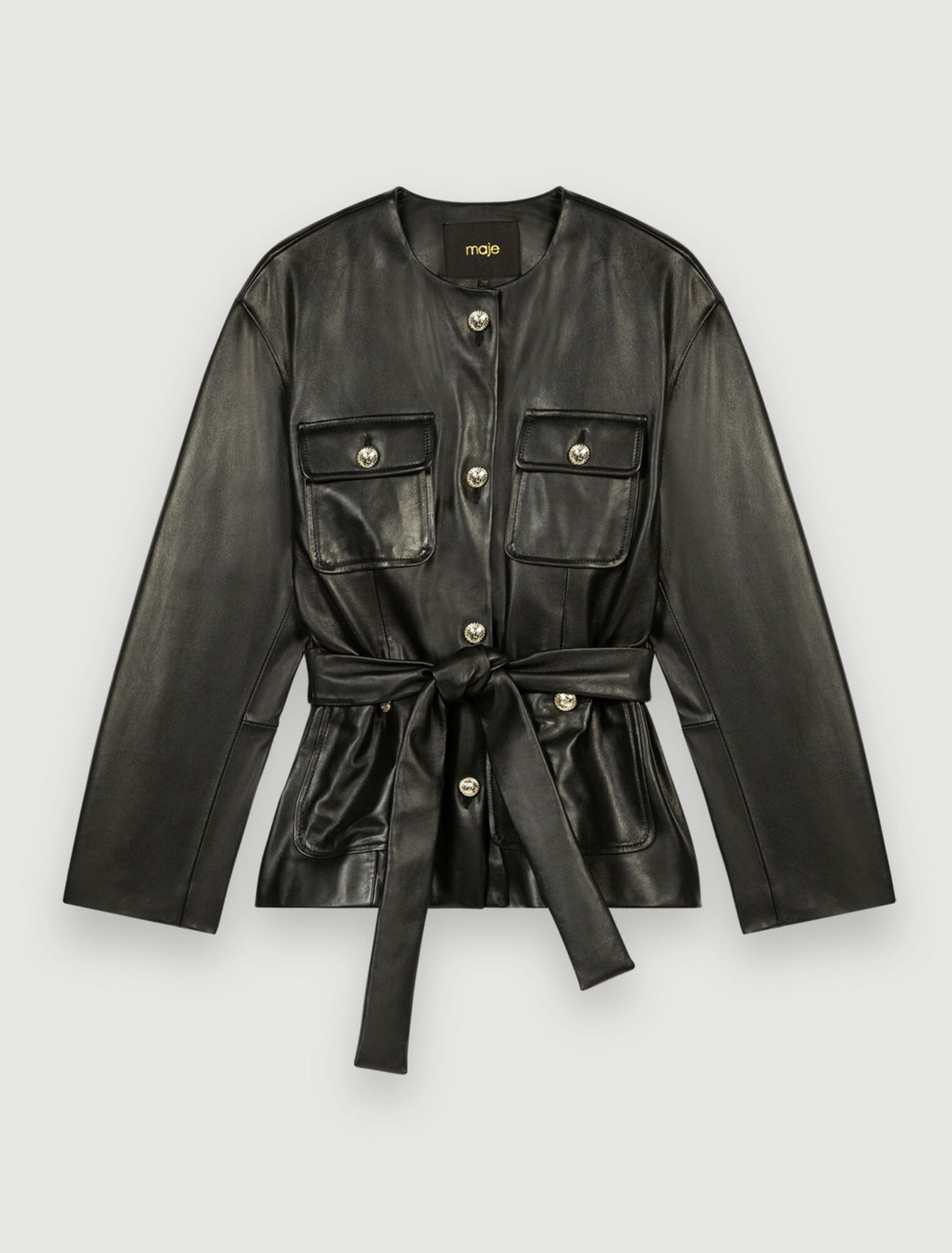 Blouson façon veste 4 poches en cuir