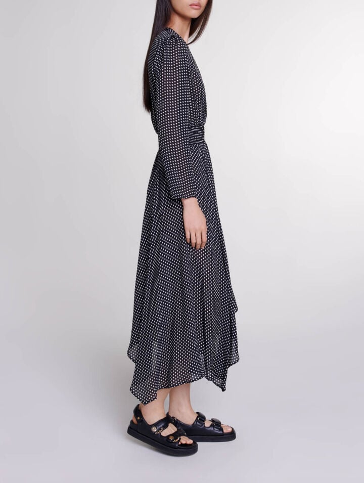 Vestido midi de lunares