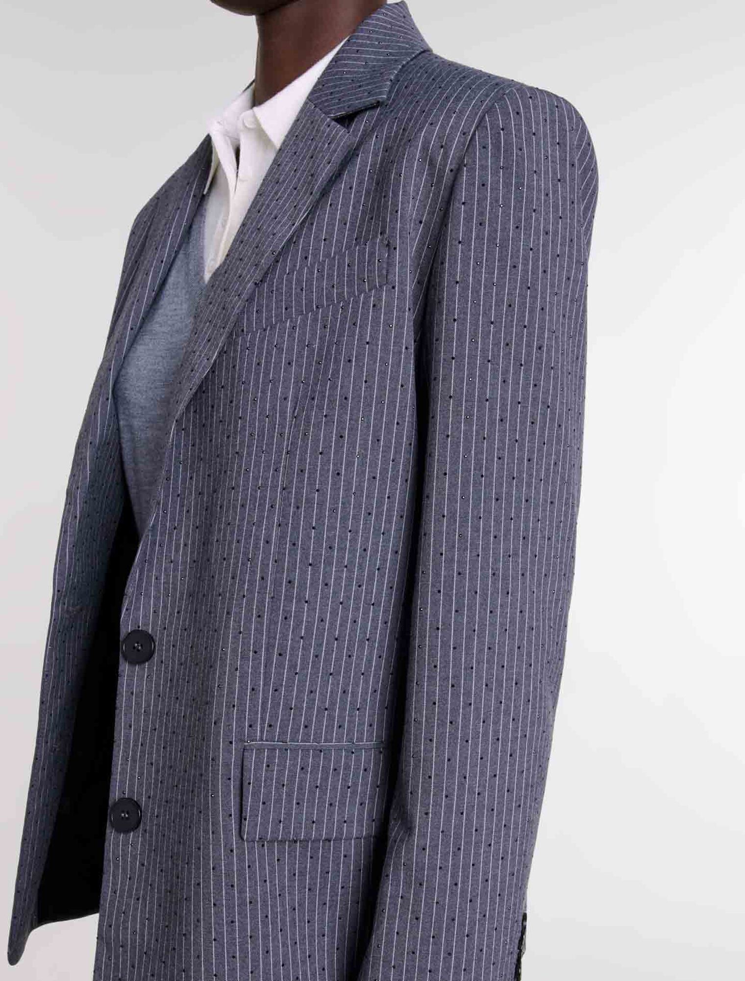 Veste de tailleur strassée