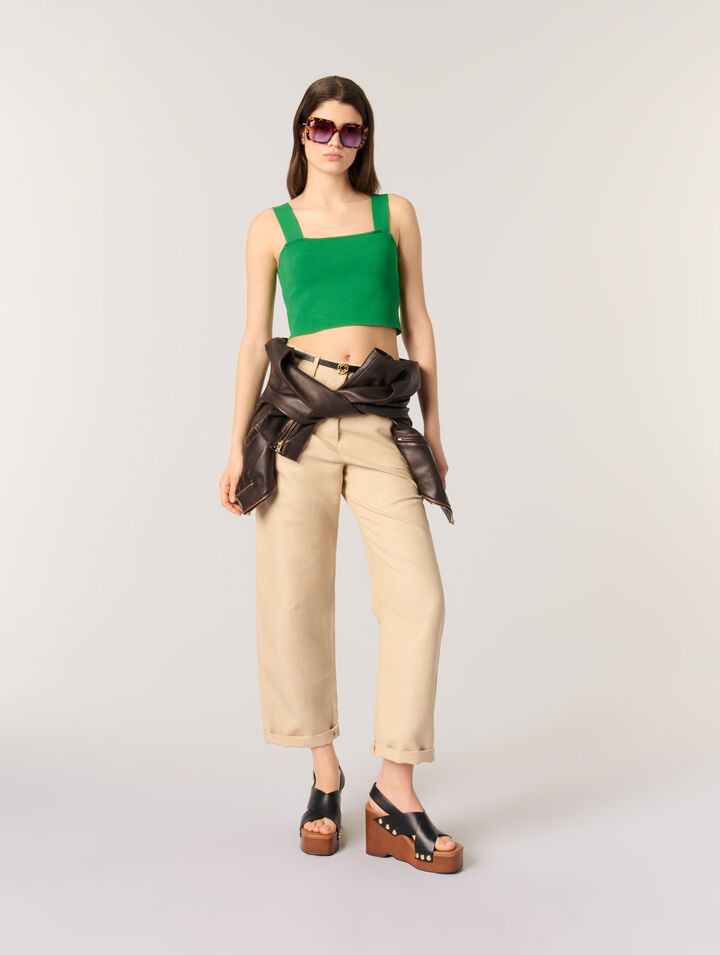 Crop top en maille