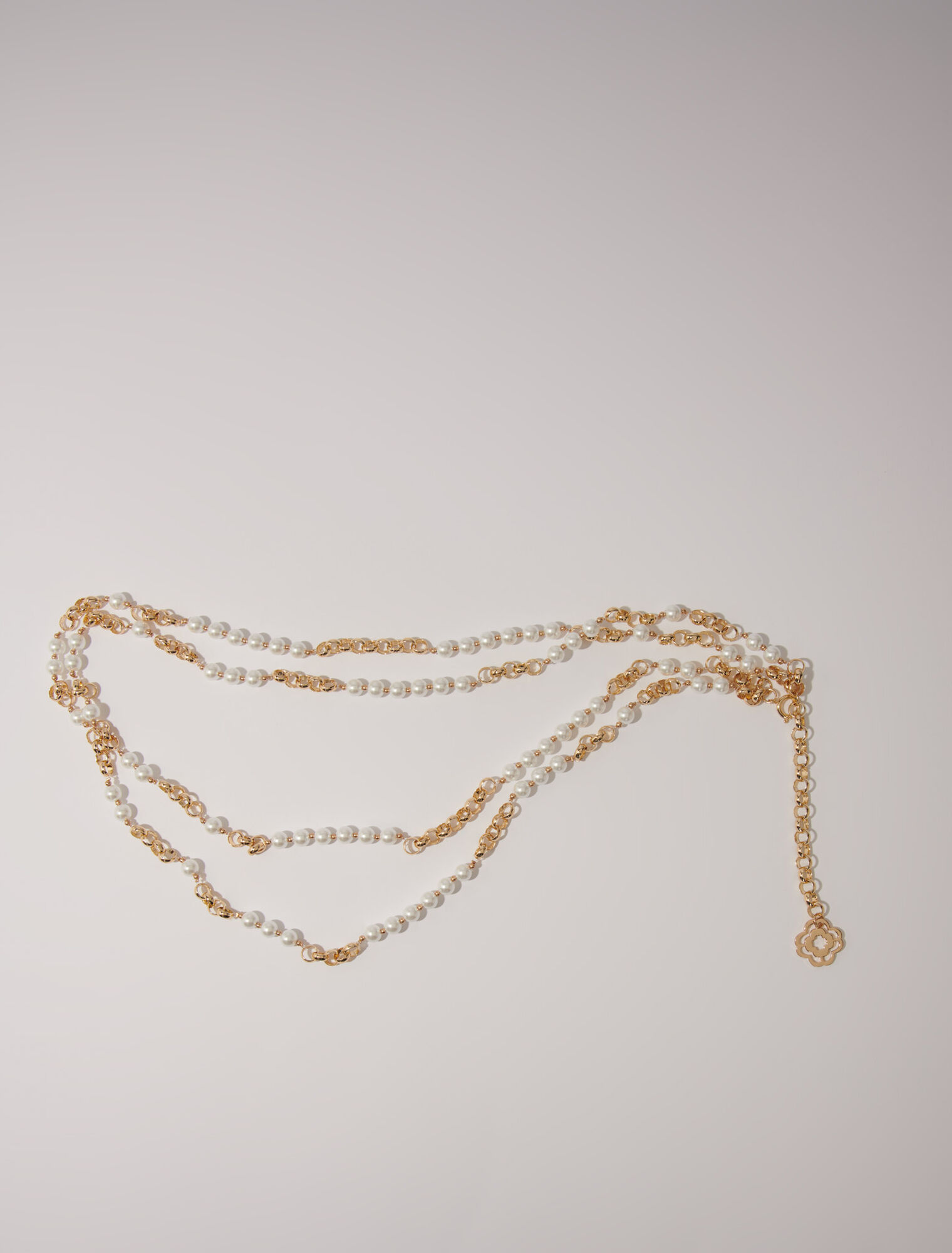 Ceinture en mix perles et métal