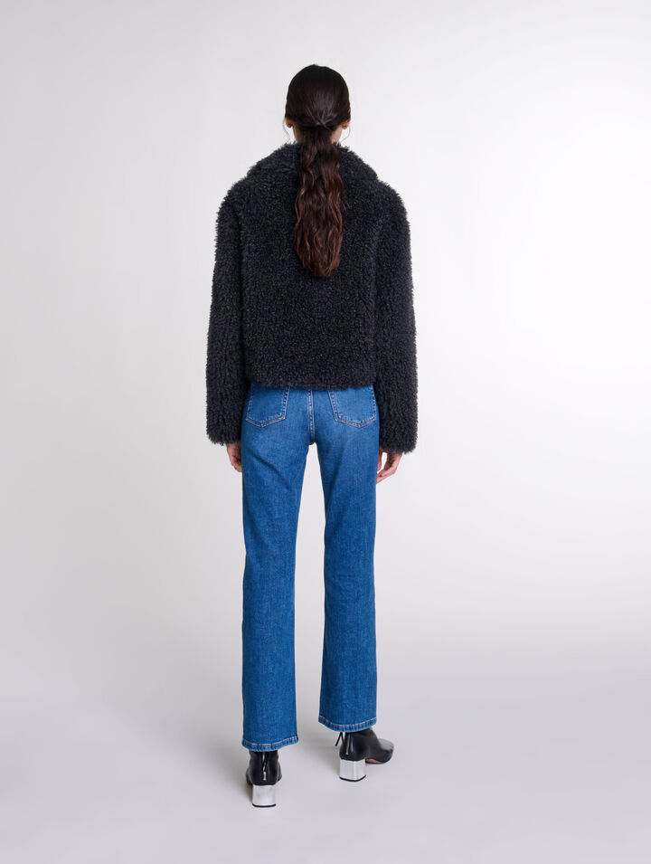 Manteau court en bouclette