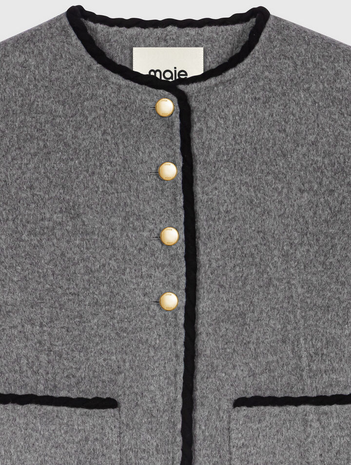 Manteau court en double face