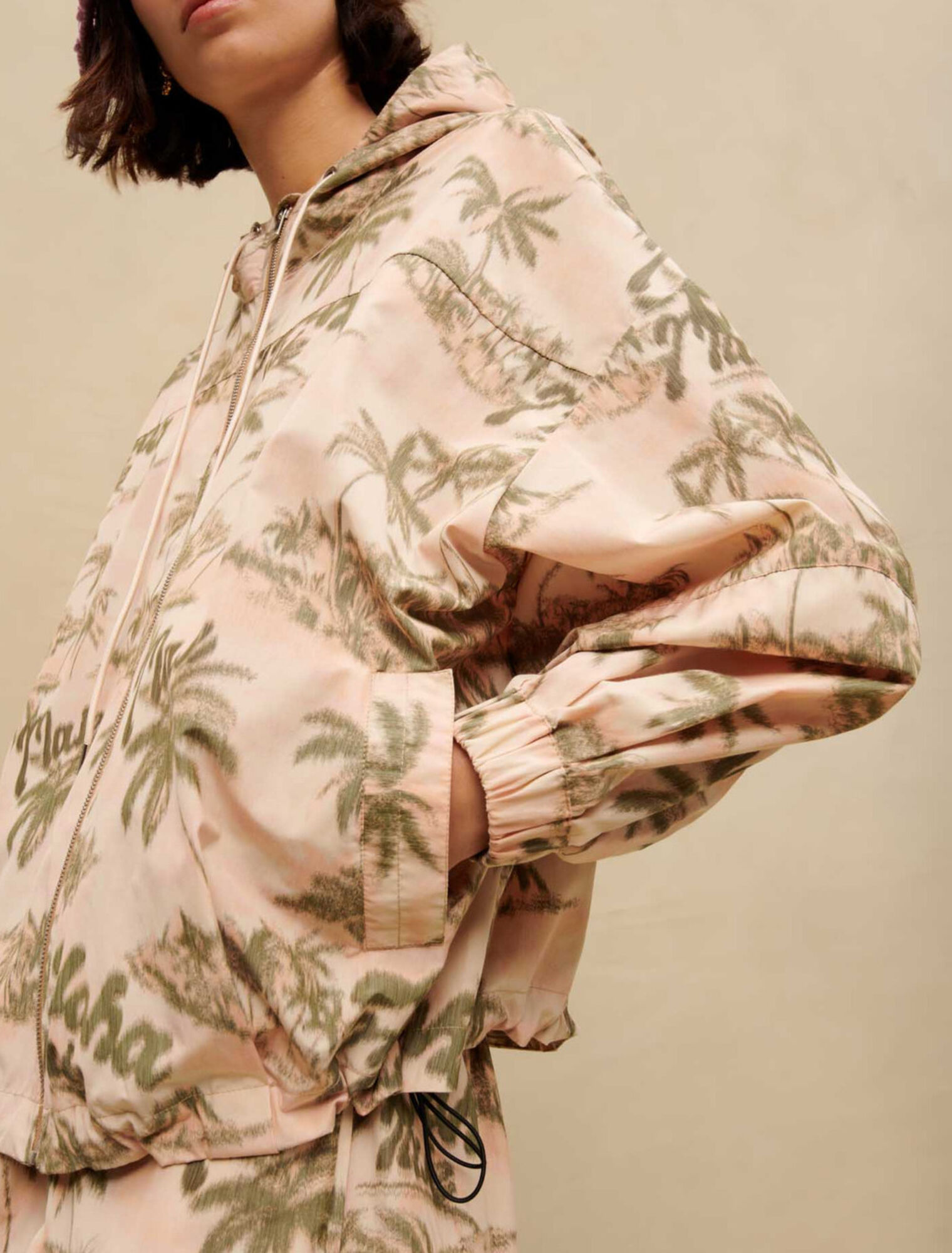 Veste à motifs palmiers