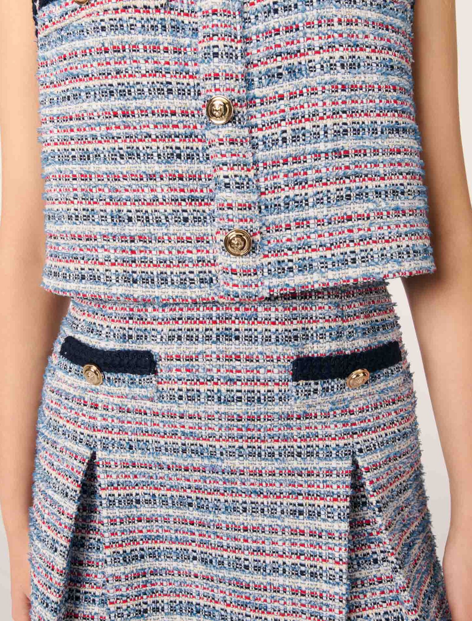 Robe courte 2-en 1 en tweed