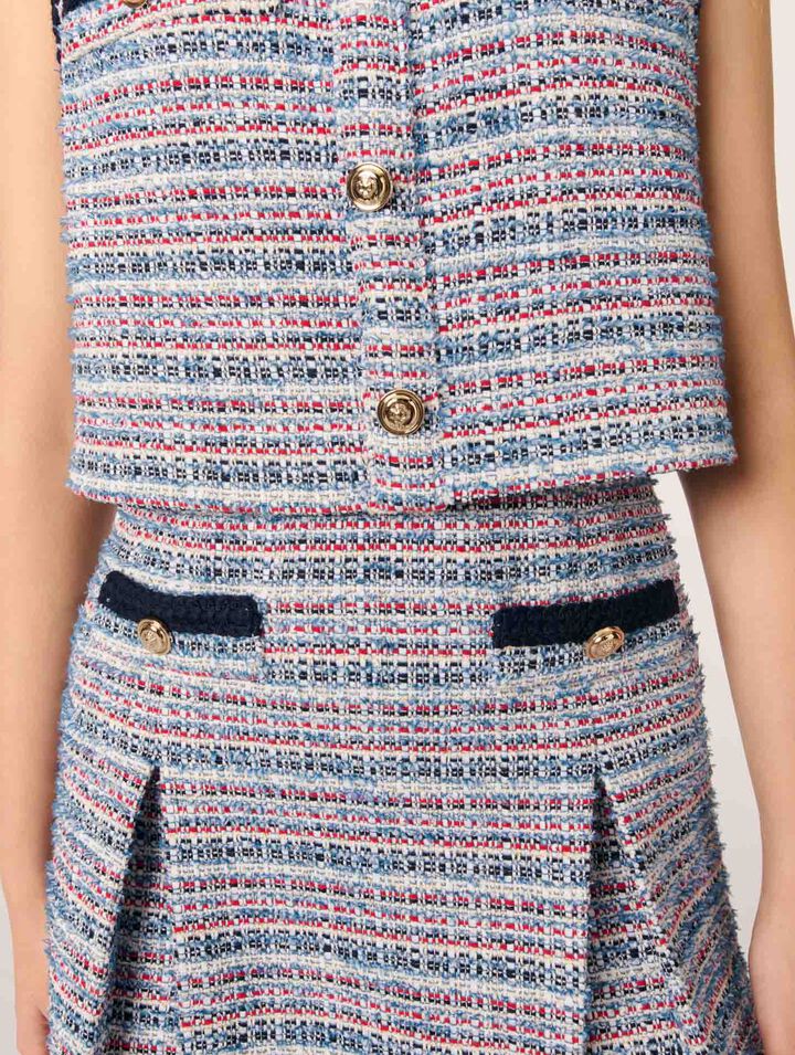 Robe courte 2-en 1 en tweed