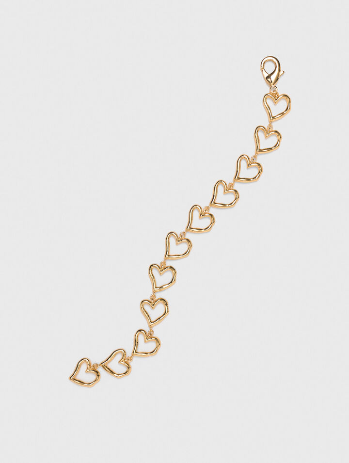 Bracelet cœur en laiton doré