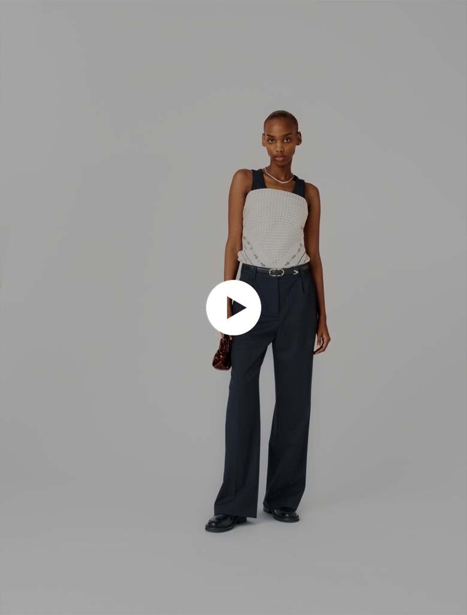 Striped suit trousers