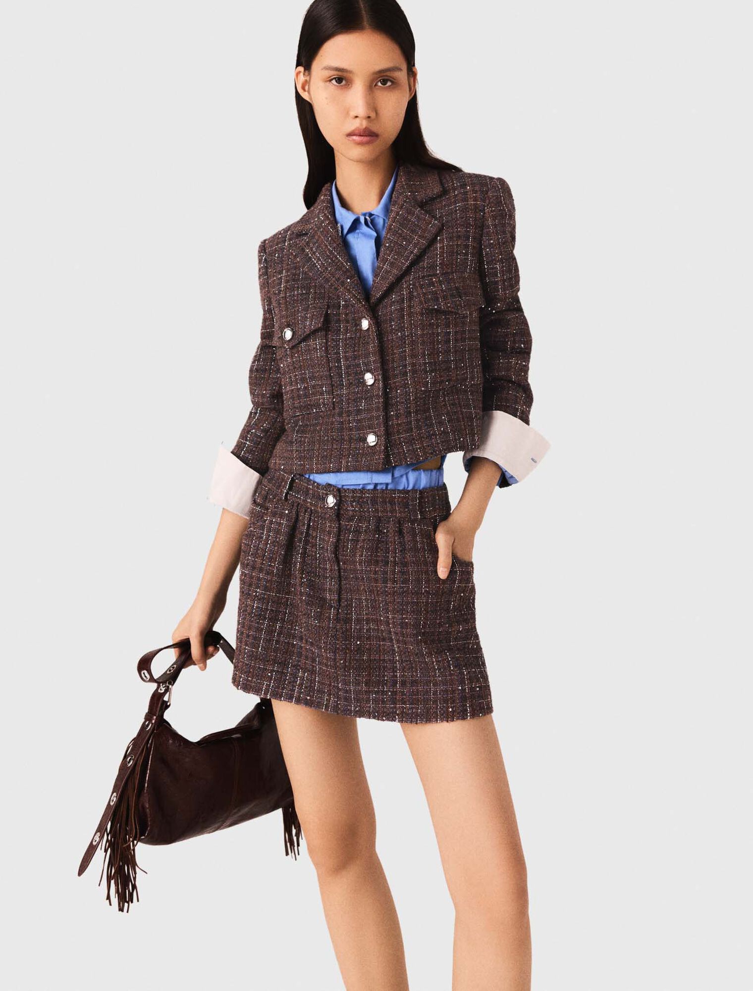 Veste courte en tweed