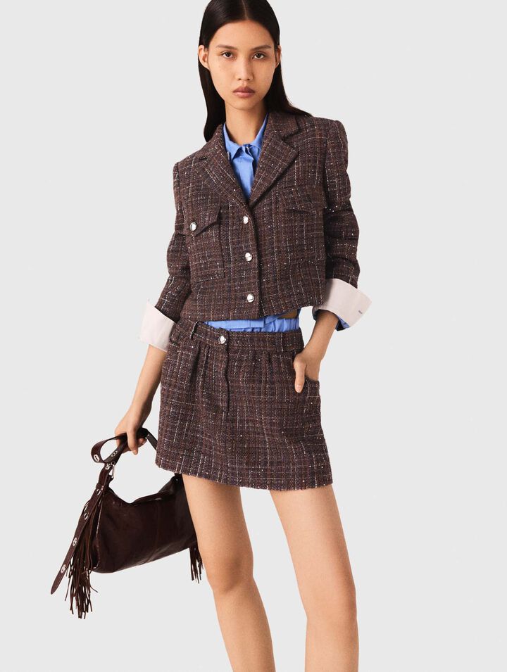 Veste courte en tweed