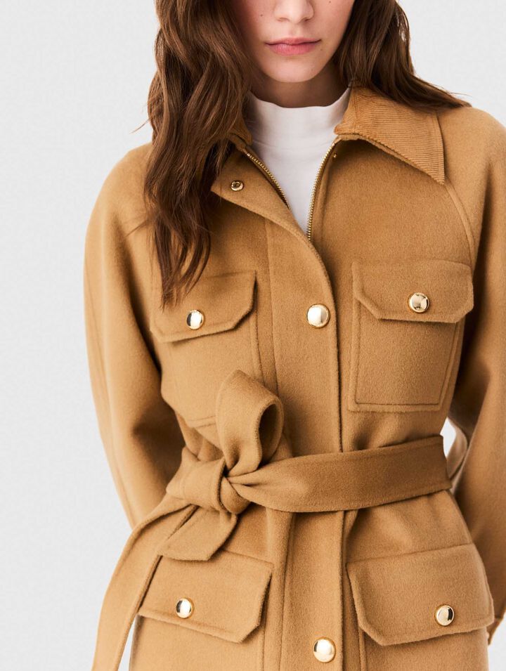 Manteau mi-long en laine
