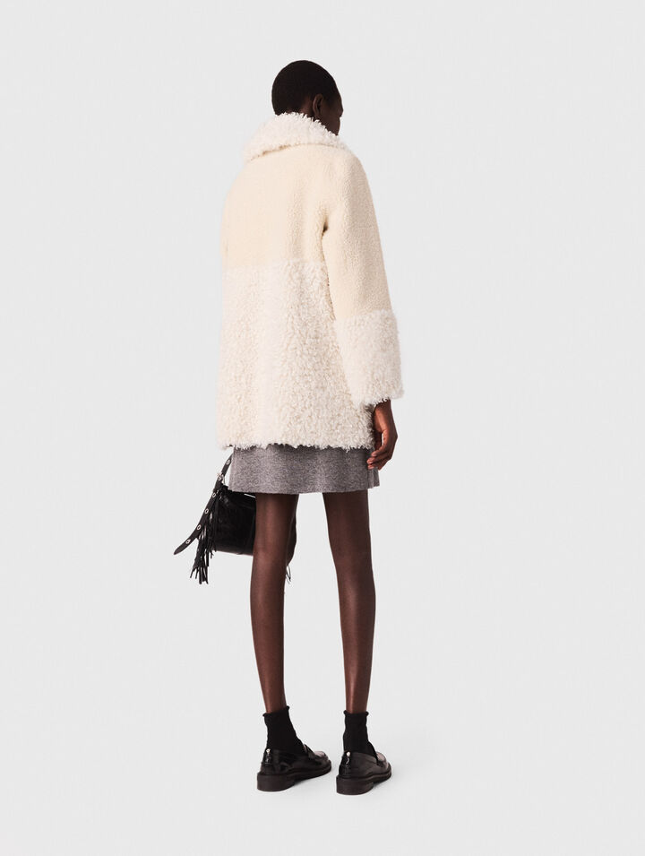 Manteau long en fausse fourrure