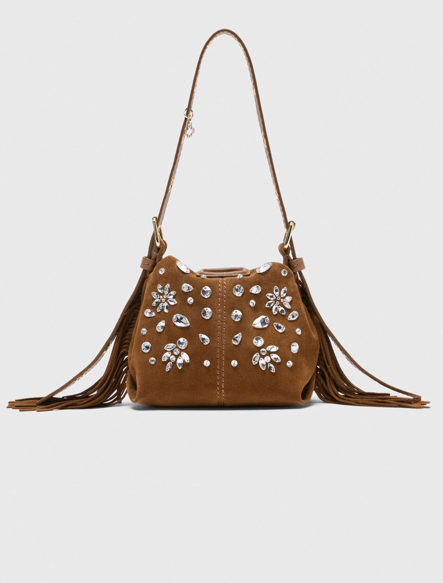 Sac Miss M micro en suède à strass