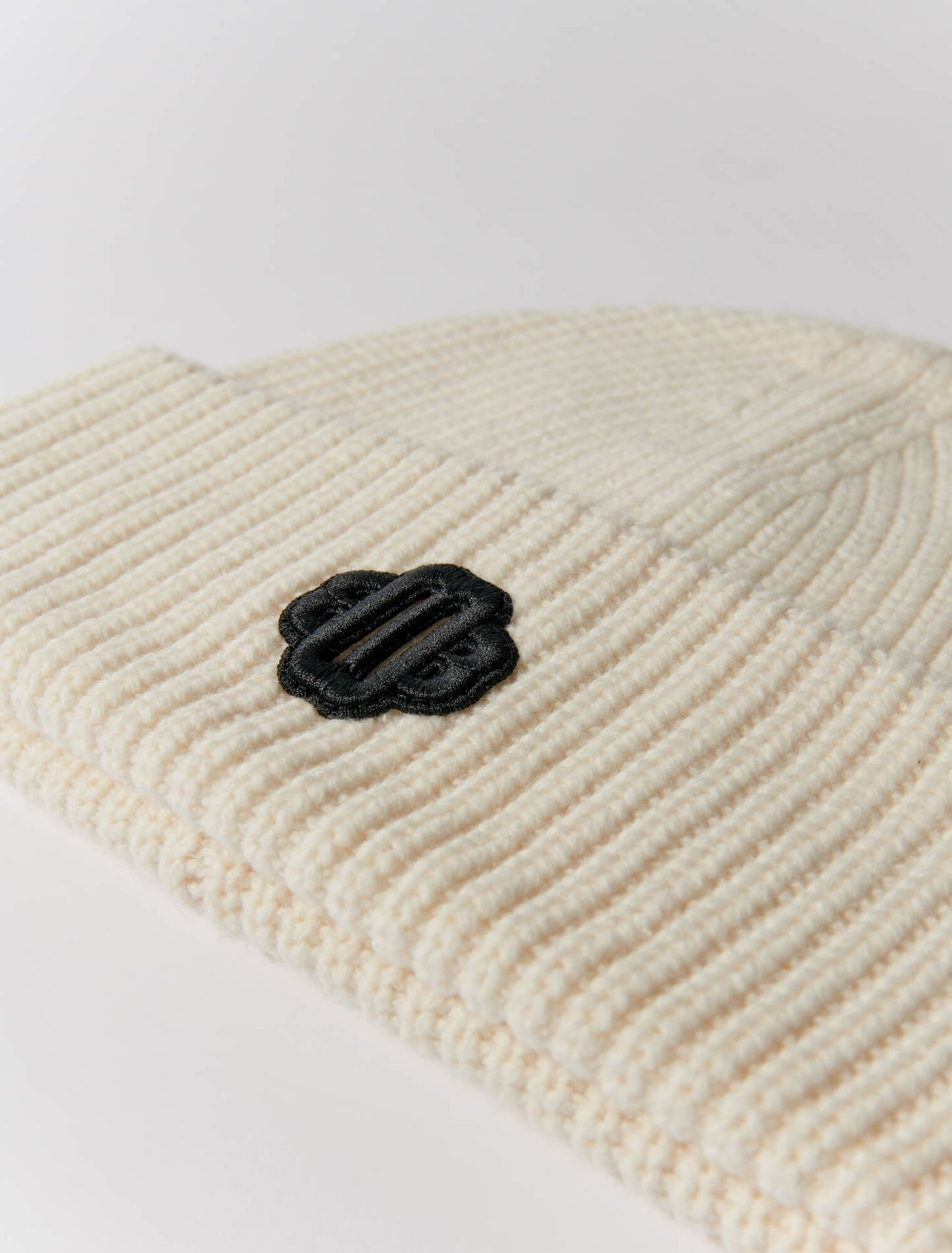 Bonnet mix laine en maille cotelée