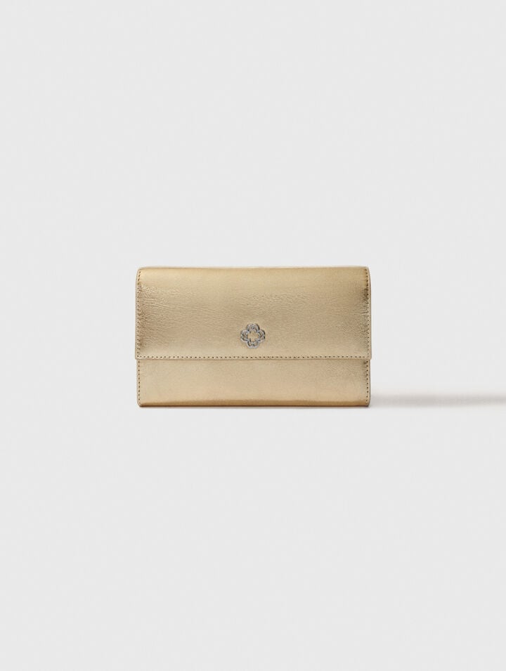 Pochette en cuir à chaîne