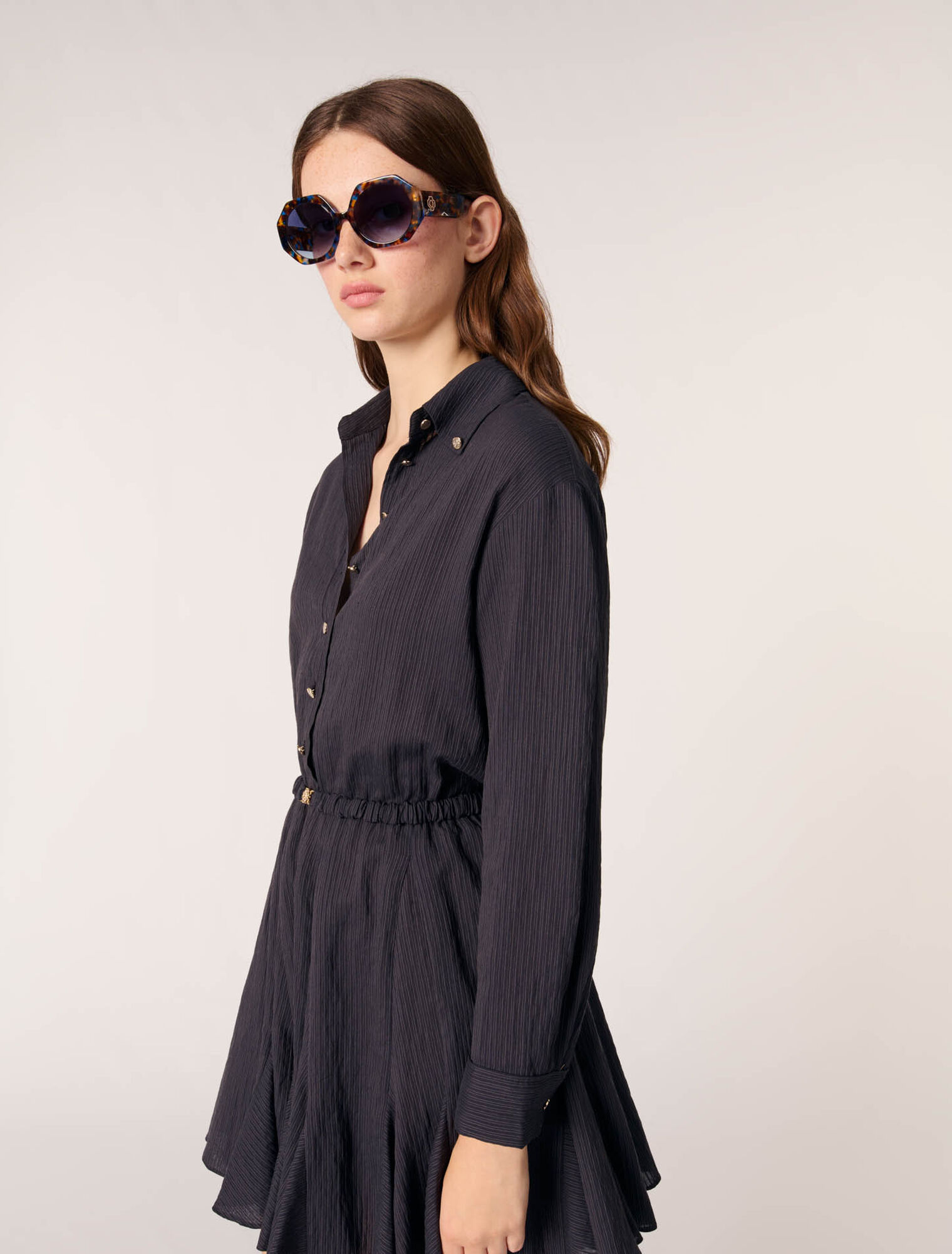 Robe courte en crêpe