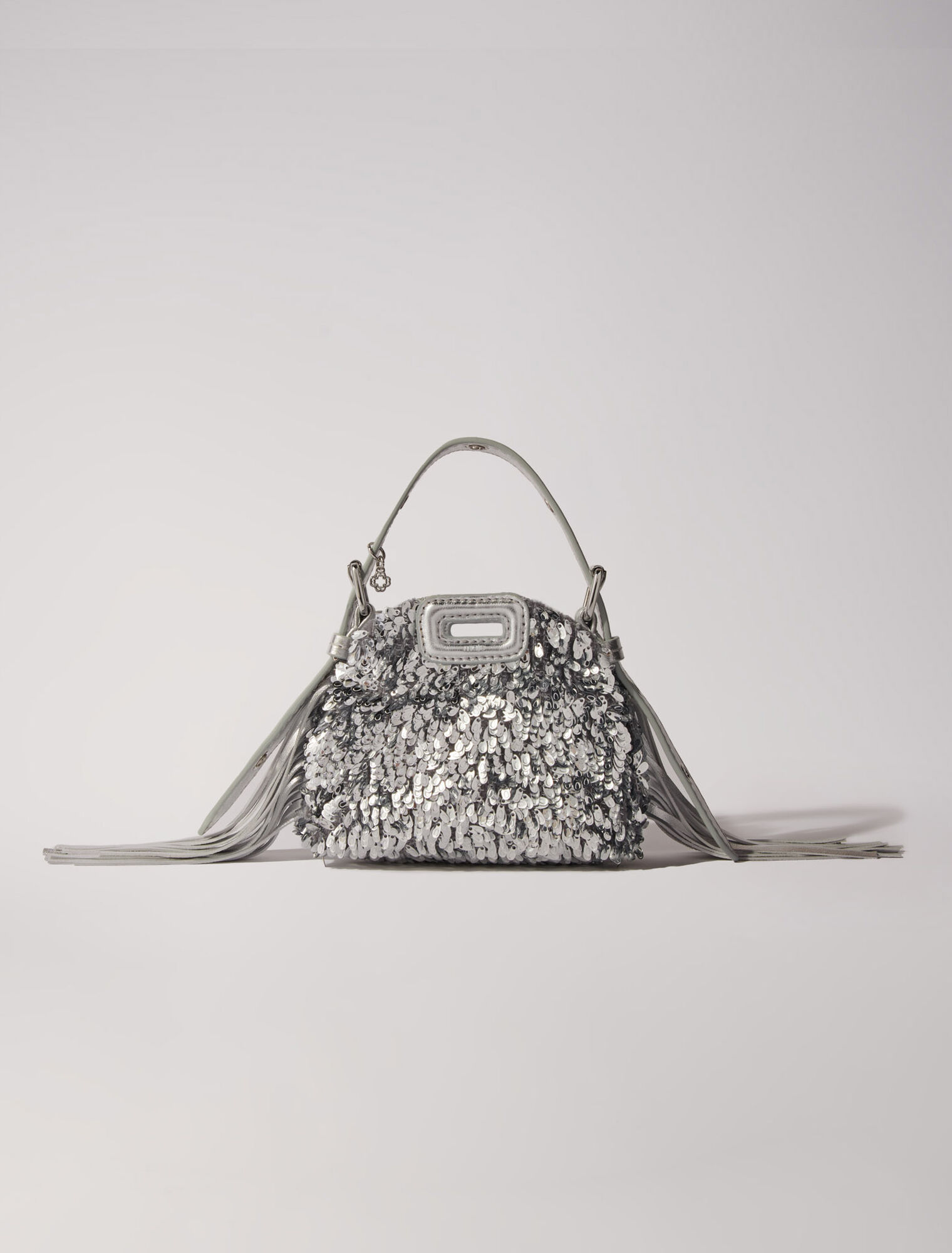 Sac Miss M Nano en sequins argentés