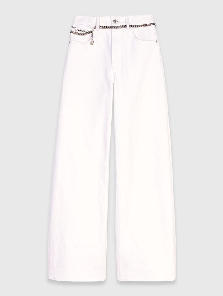Jean large taille haute