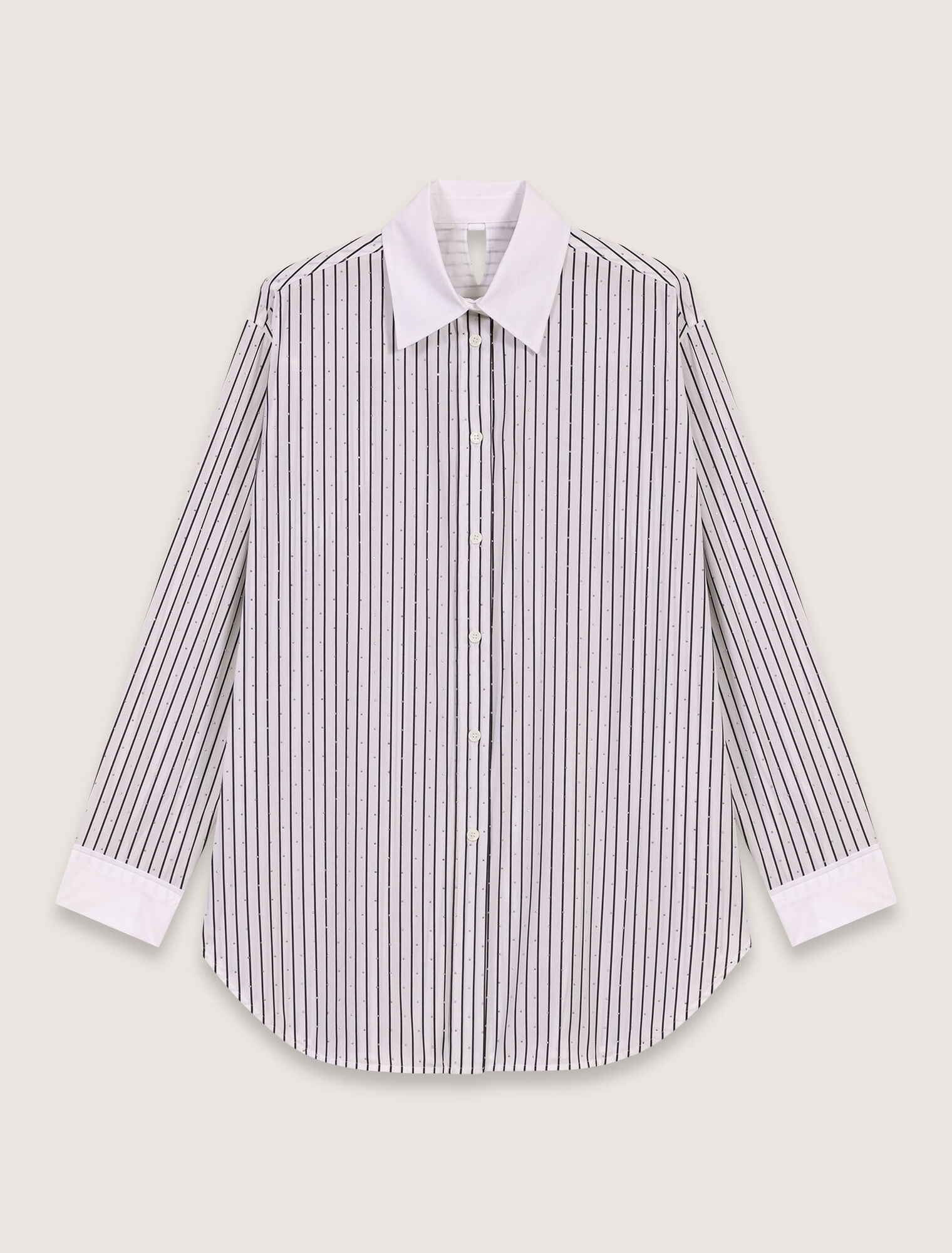 Rhinestone striped shirt