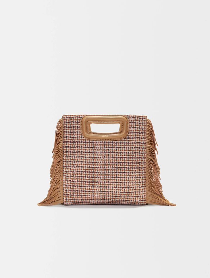 Canvas houndstooth M bag