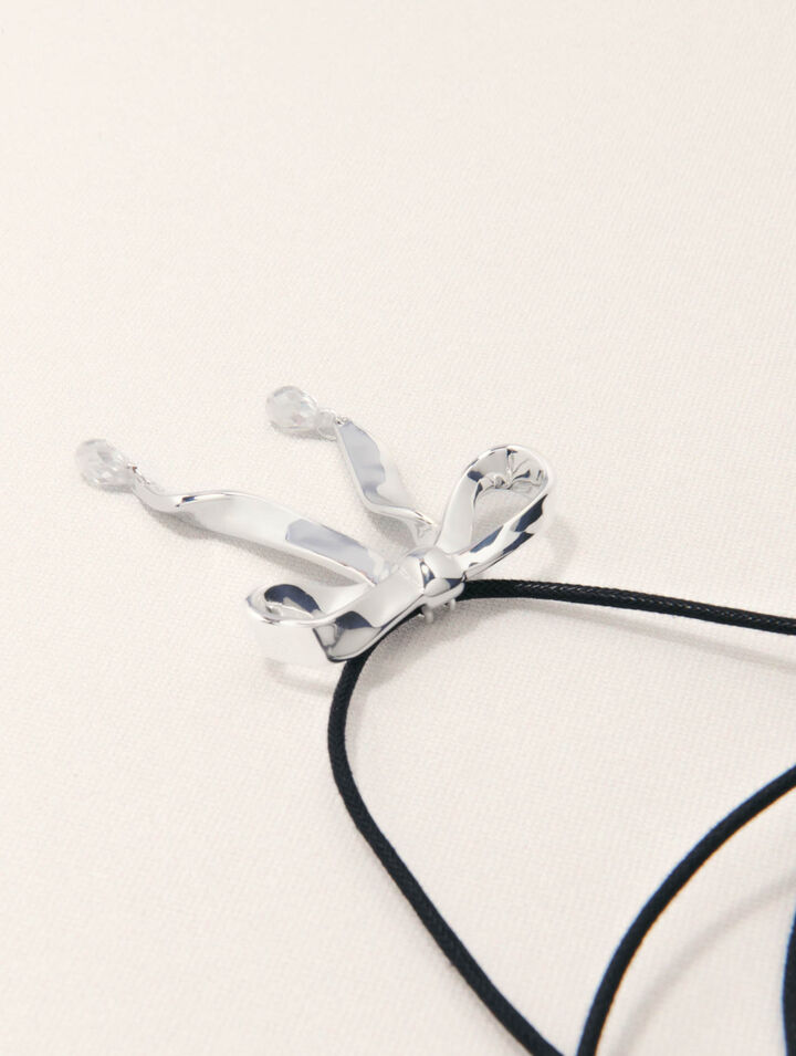 Collier n&oelig;ud argent&eacute; &agrave; nouer