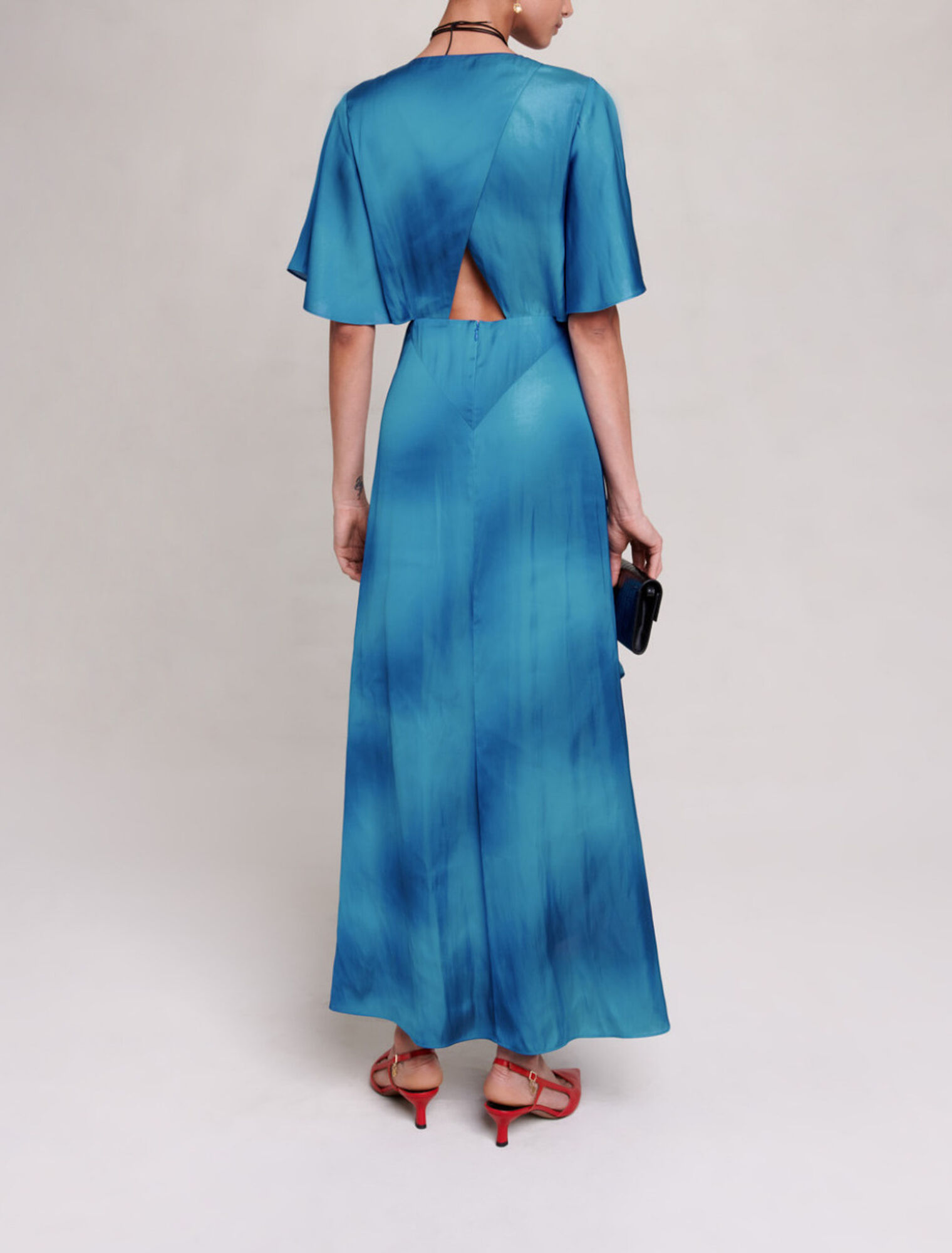 Satin-look maxi dress