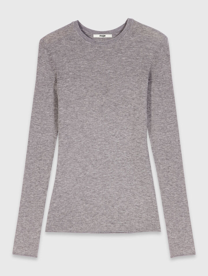 Second-skin round neck jumper