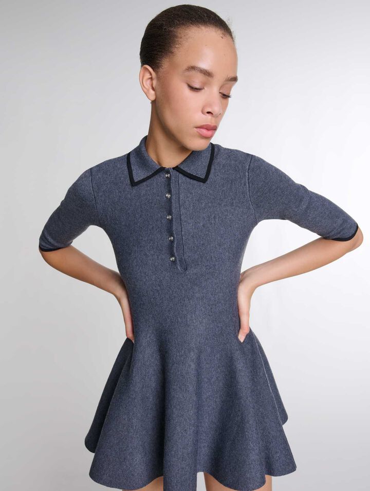 Robe courte en maille