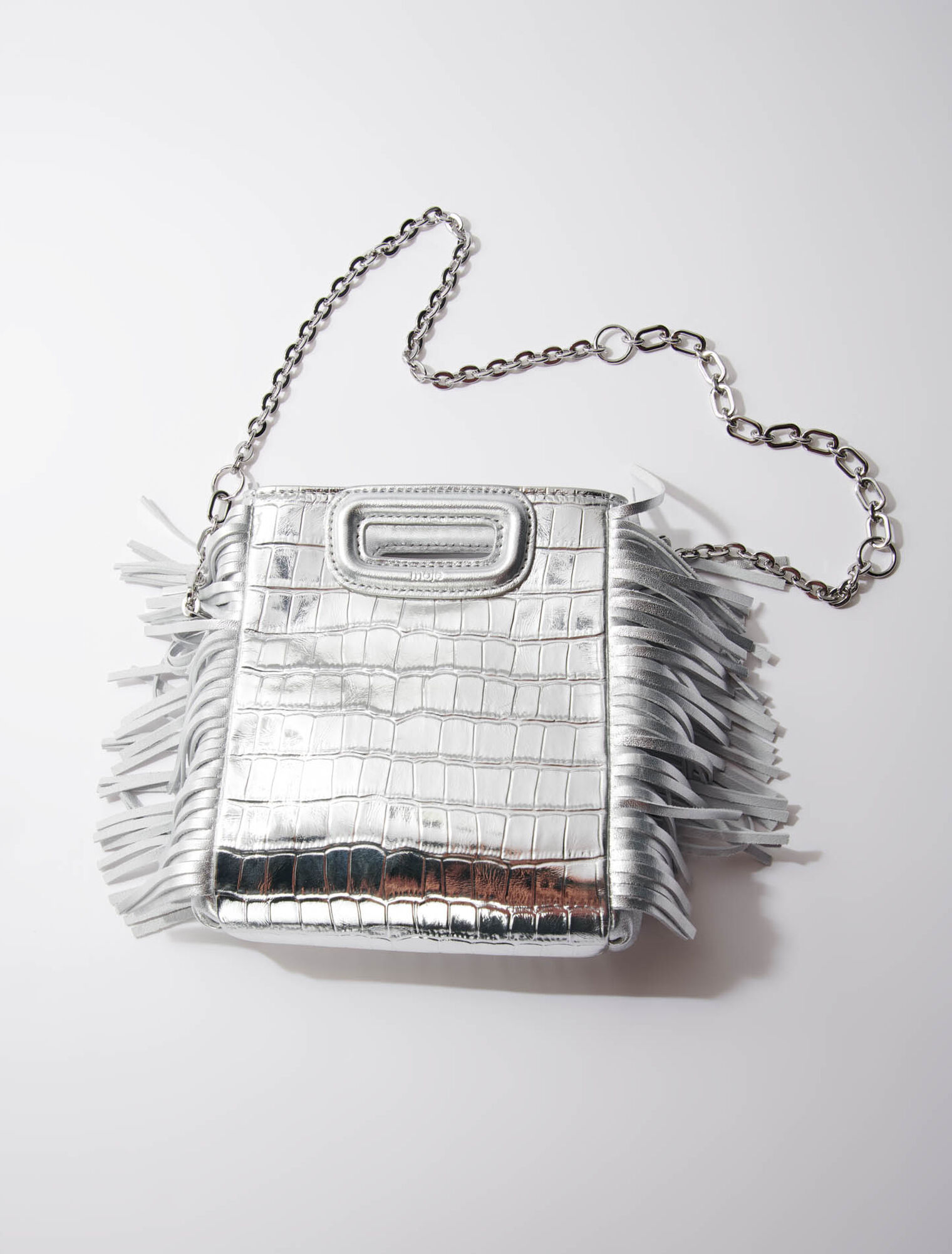 Sac M Mini en cuir effet croco