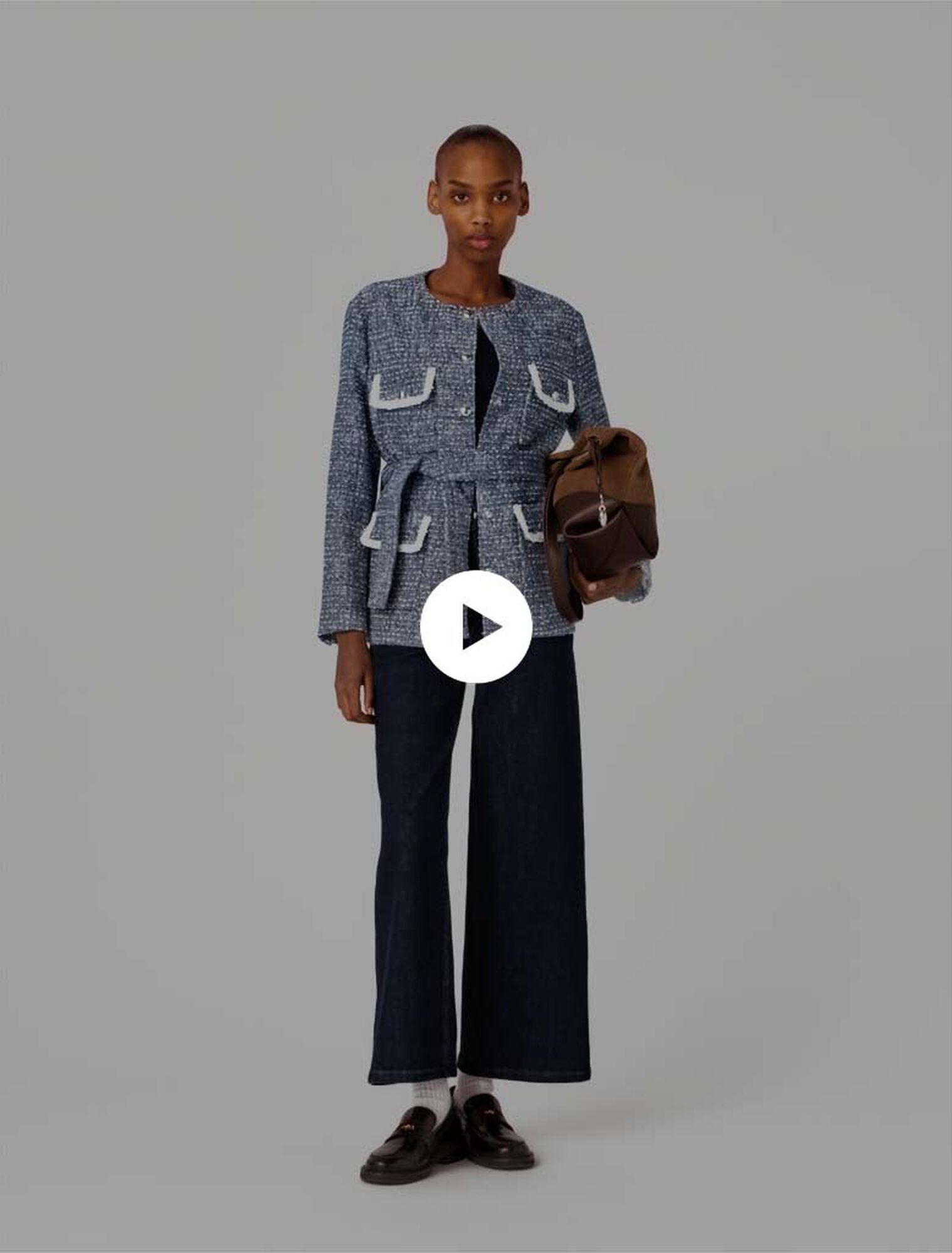 Veste 4 poches en tweed