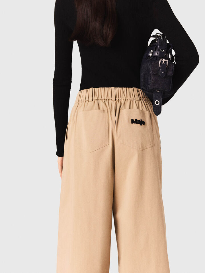 Pantalon large en coton