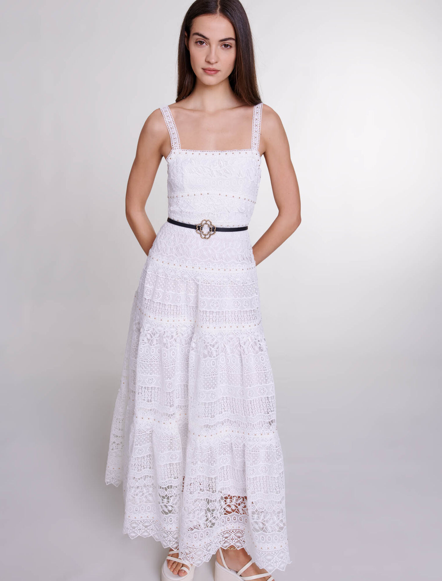 Robe longue en crochet