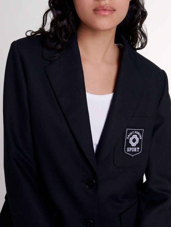 Embroidered suit jacket