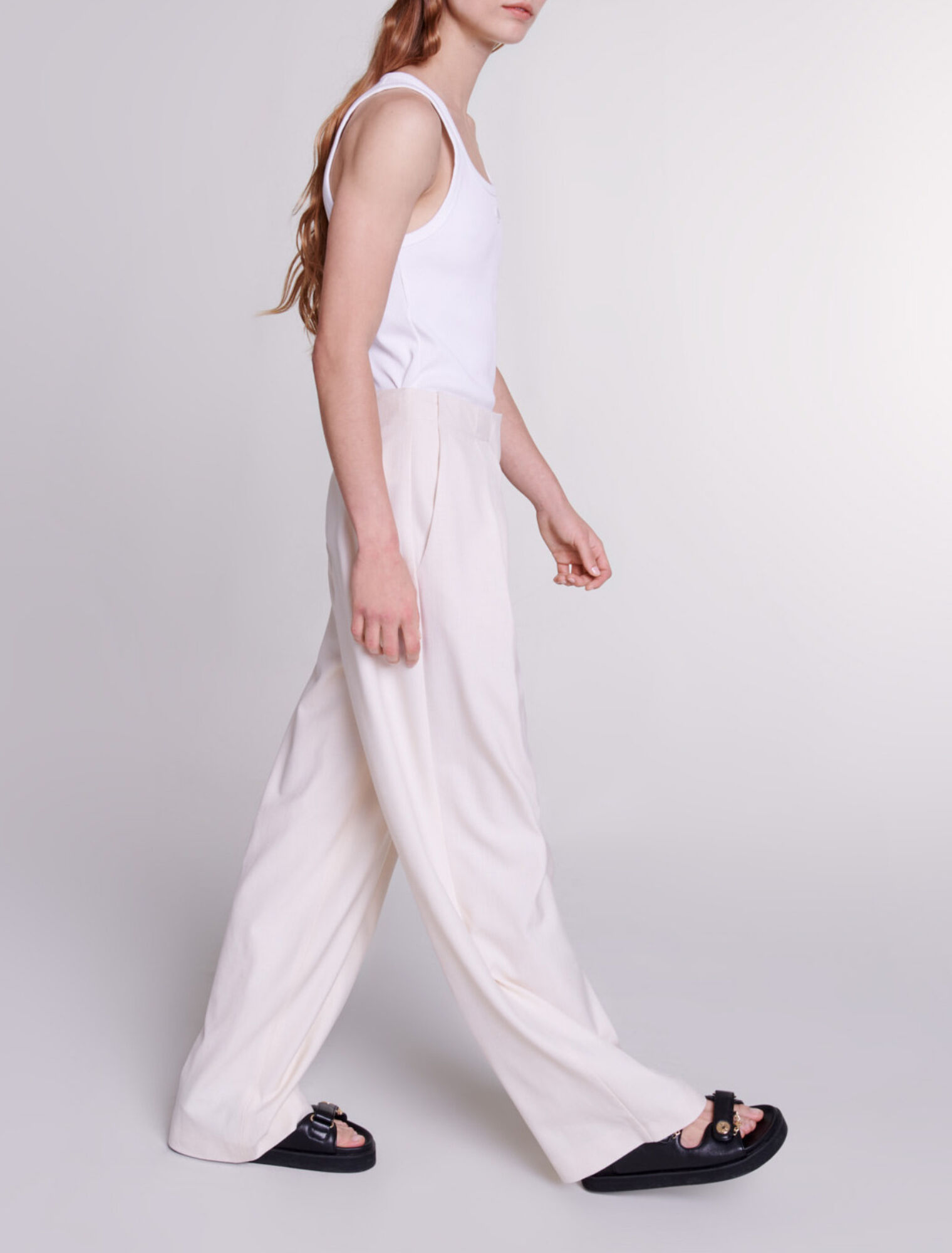 Pantalon de tailleur large