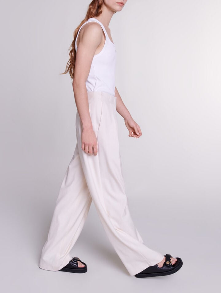 Pantalon de tailleur large