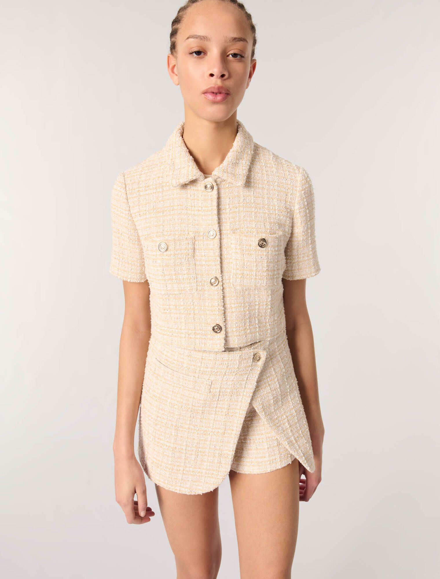 Veste courte en tweed