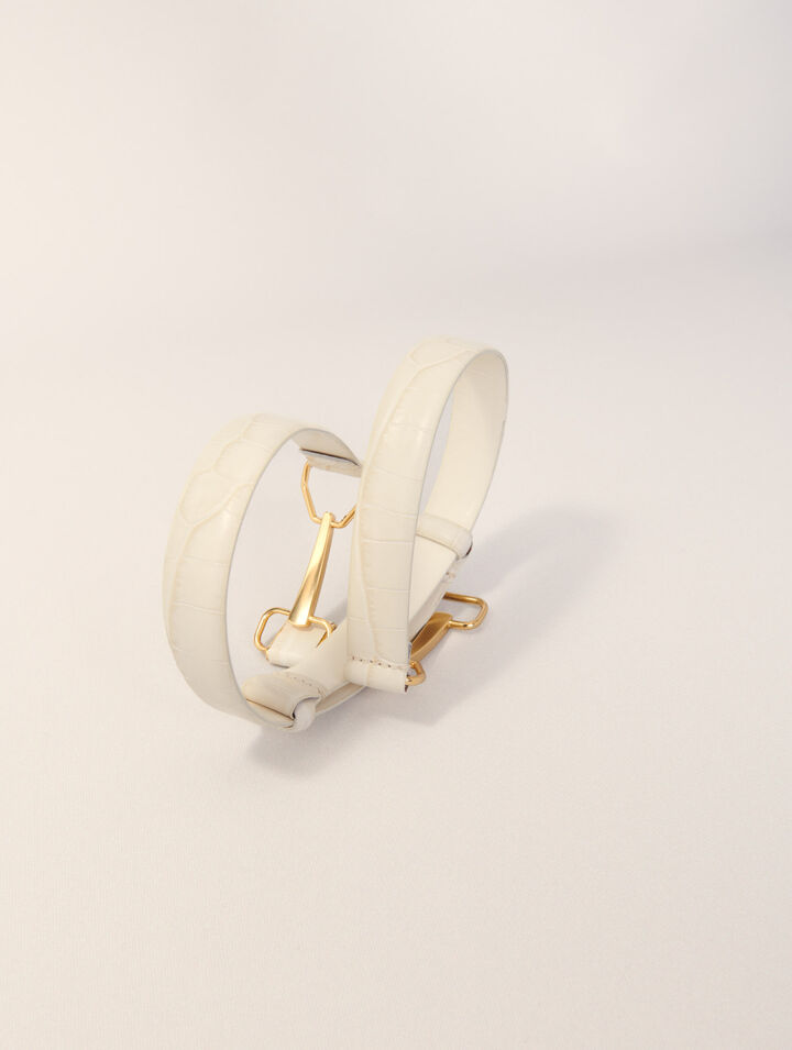 Ceinture en cuir et boucle mors