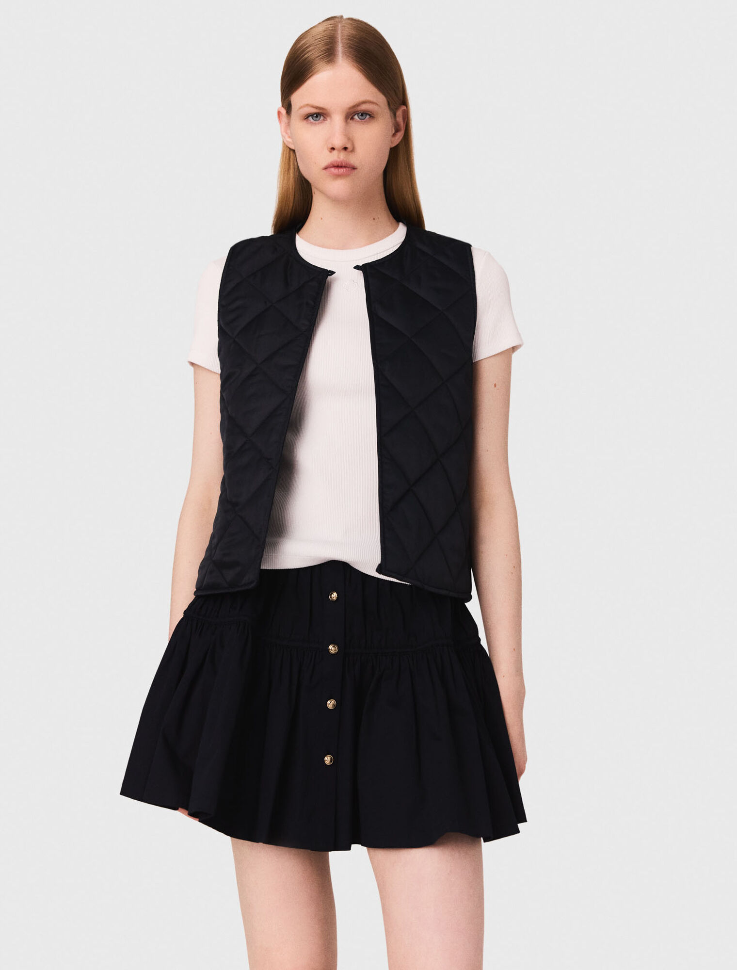 Cropped velvet collar jacket