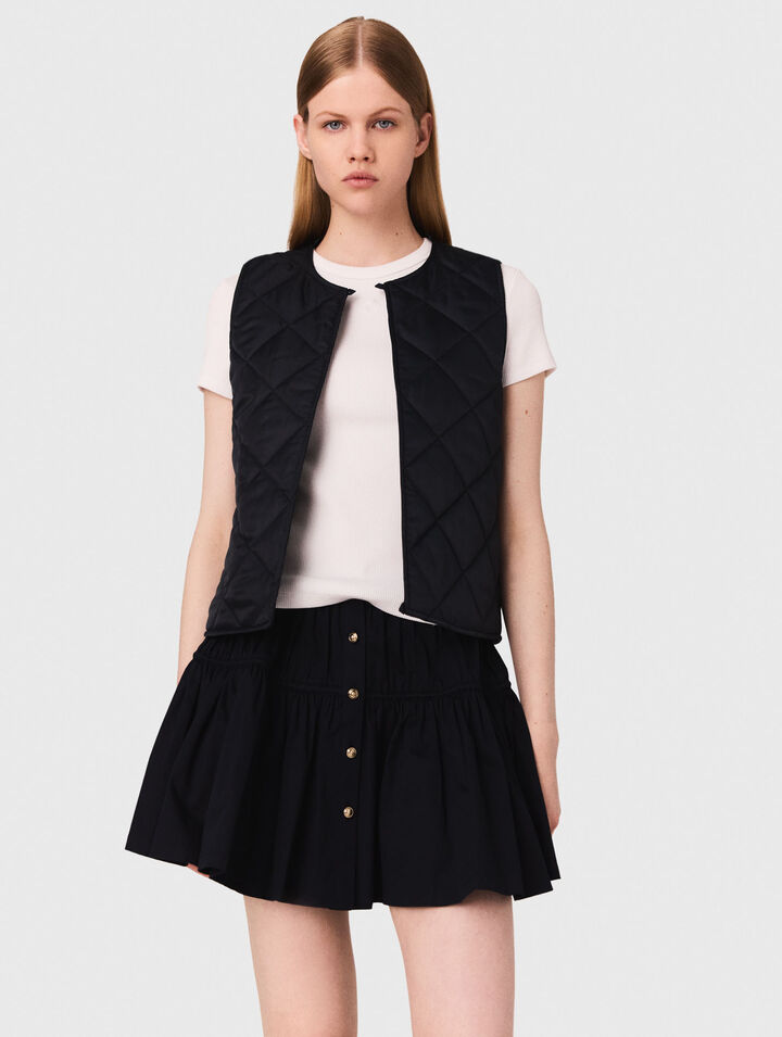 Veste courte col velours et clous