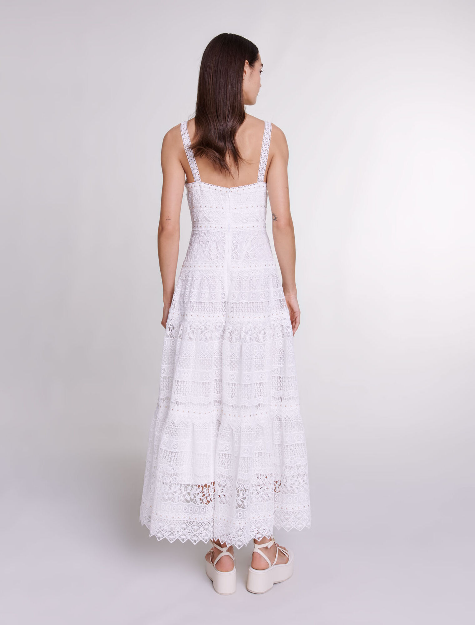 Robe longue en crochet