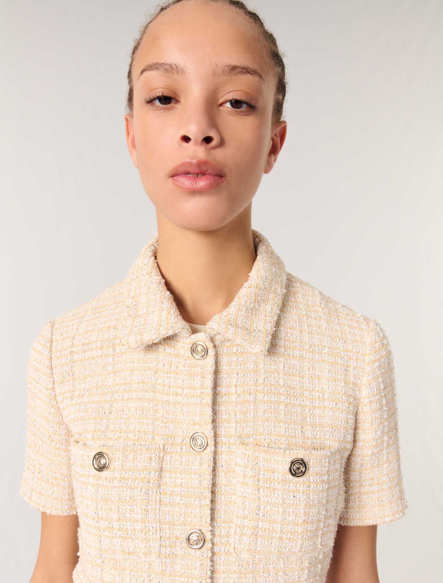 Veste courte en tweed